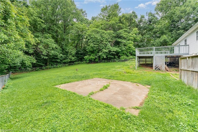4104 Old Greensboro Rd, Winston-Salem, NC 27101 - view of yard featuring a wooden deck and a patio