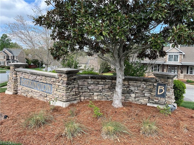 view of community sign