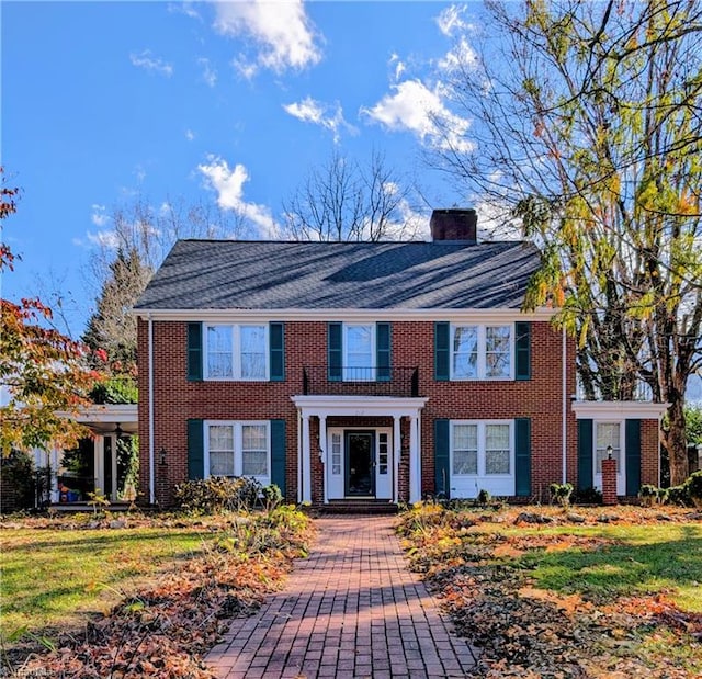 view of colonial home