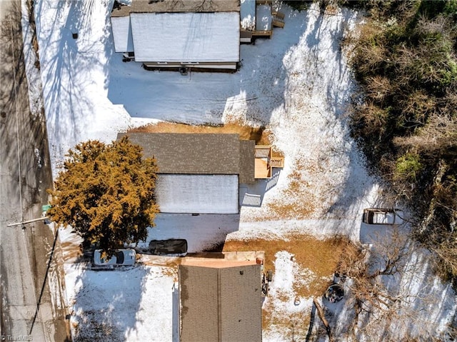 view of snowy aerial view