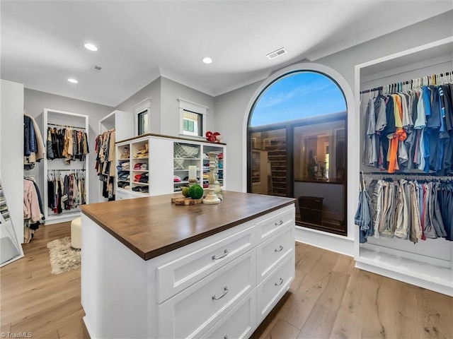 1579 Sunset Pointe Dr, Salisbury, NC 28146 - walk in closet featuring light wood-style floors and visible vents