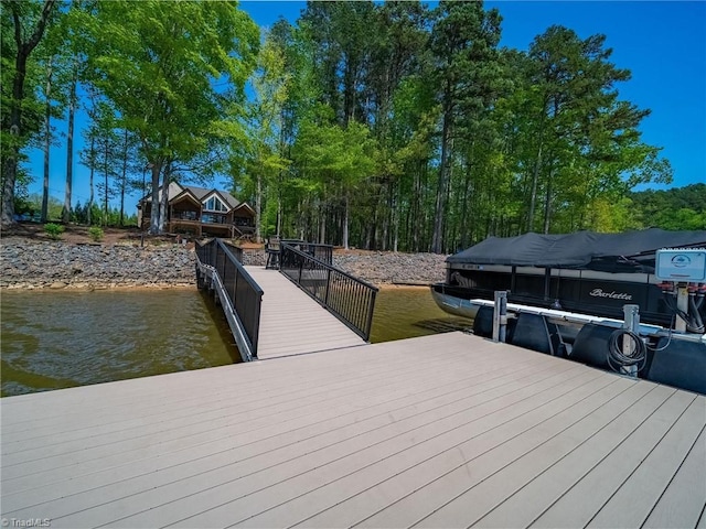 1579 Sunset Pointe Dr, Salisbury, NC 28146 - view of dock featuring boat lift and a water view