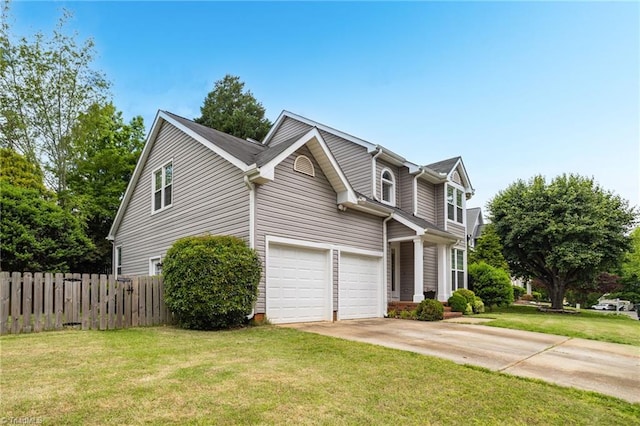 view of front of home featuring an attached garage and concrete driveway