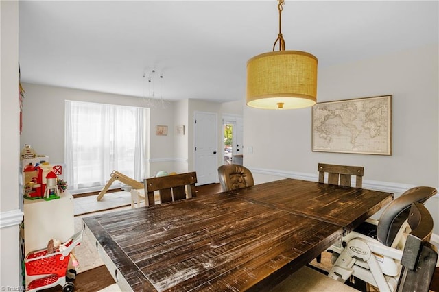 view of dining space