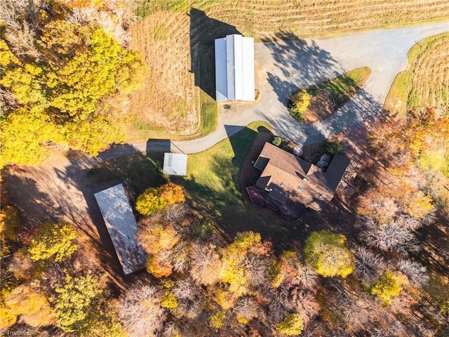 drone / aerial view featuring a rural view