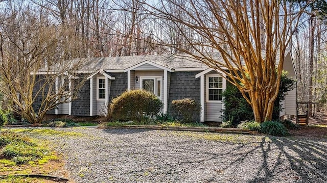 view of front of home featuring a shingled roof