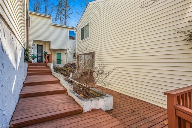 view of wooden deck