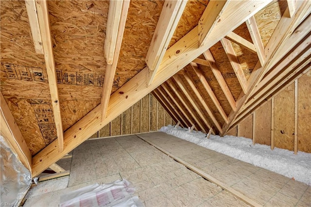 view of attic