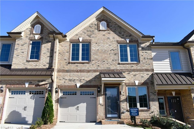 view of property with a garage