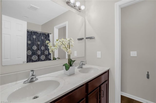 bathroom with vanity