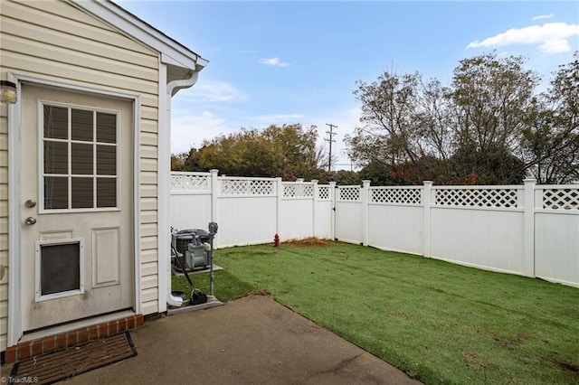 view of yard featuring a patio