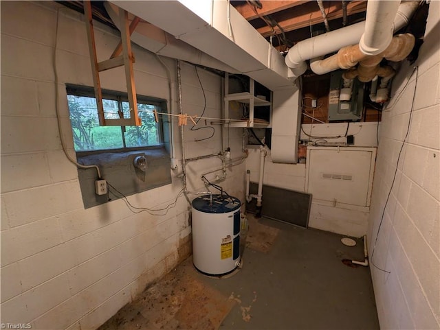 2841 Wesleyan Ln, Winston-Salem, NC 27106 - utility room featuring water heater