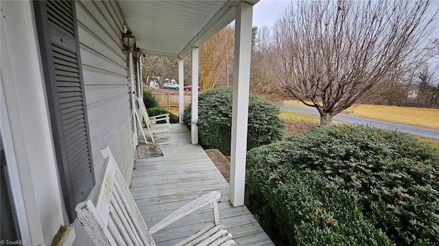 view of patio with a porch