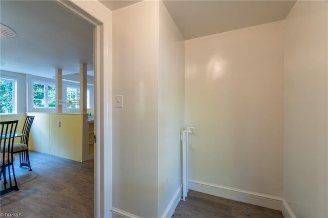 hallway featuring hardwood / wood-style flooring