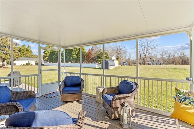 view of sunroom / solarium