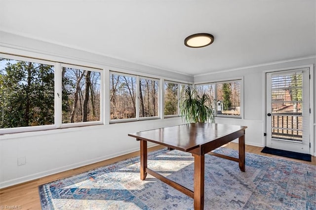 view of sunroom / solarium