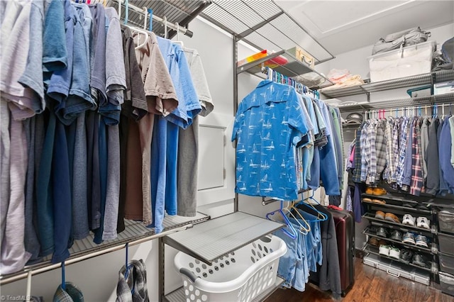 254 Kilbourne Dr, Advance, NC 27006 - walk in closet featuring wood finished floors