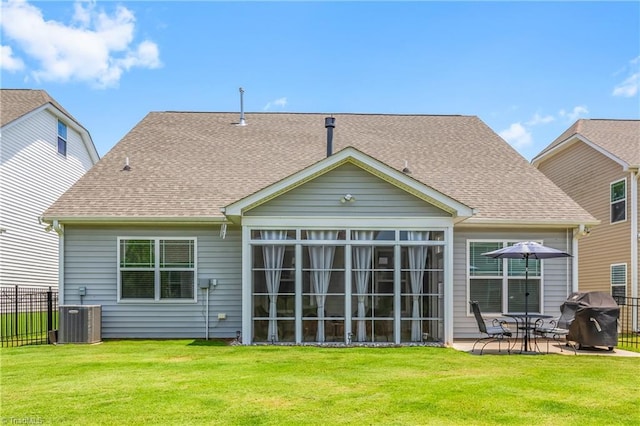 254 Kilbourne Dr, Advance, NC 27006 - rear view of house with roof with shingles and a patio