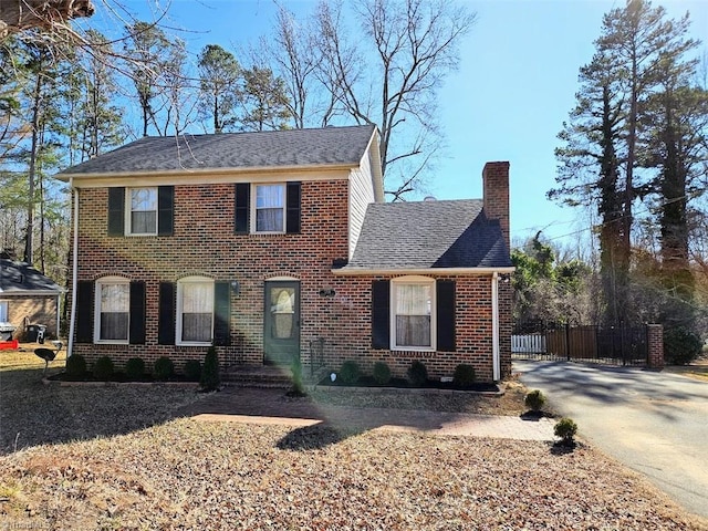 view of colonial home