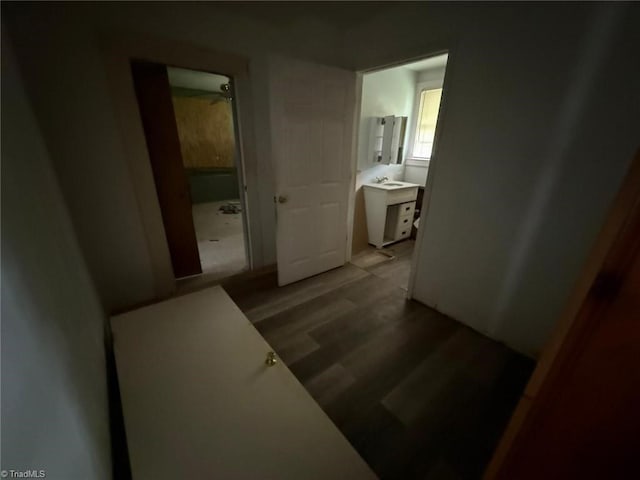 hallway featuring light wood-style floors