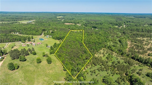 aerial view with a forest view