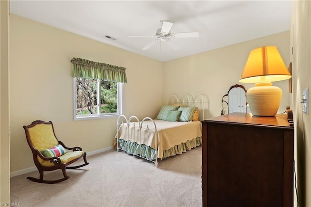 196 Evergreen Springs Ct Unit 602, Blowing Rock, NC 28605 - bedroom with light carpet, baseboards, and a ceiling fan