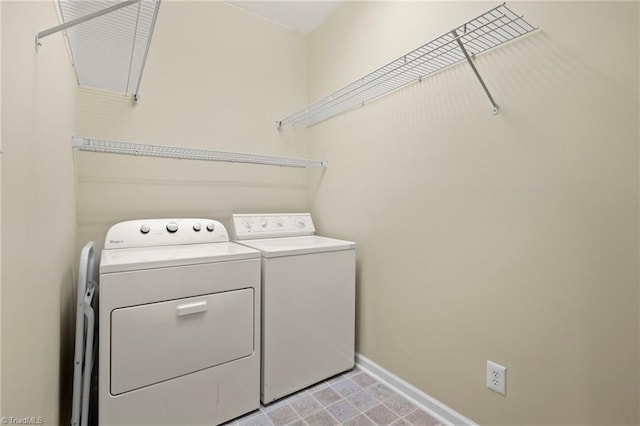 196 Evergreen Springs Ct Unit 602, Blowing Rock, NC 28605 - clothes washing area featuring washing machine and clothes dryer and baseboards