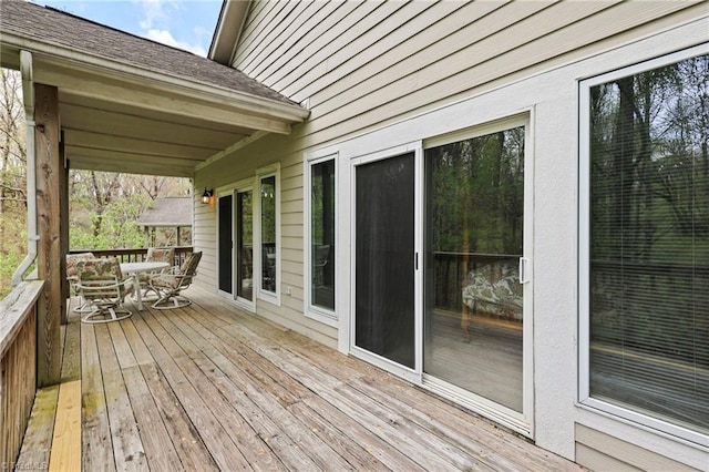 196 Evergreen Springs Ct Unit 602, Blowing Rock, NC 28605 - wooden terrace with outdoor dining area