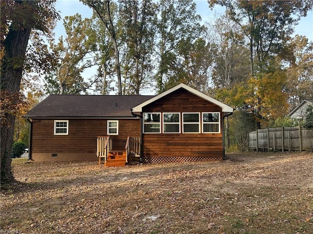 view of rear view of property