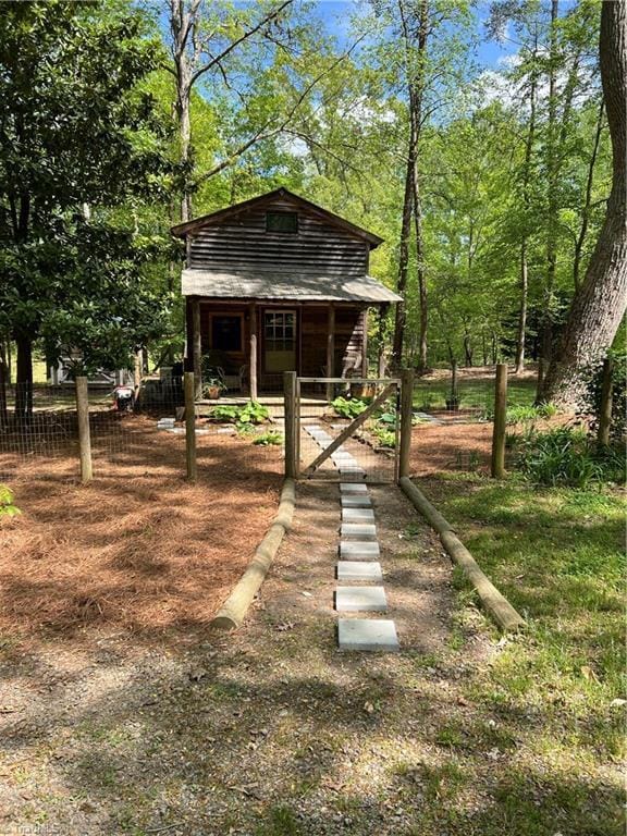 exterior space with fence