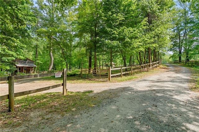 surrounding community featuring fence