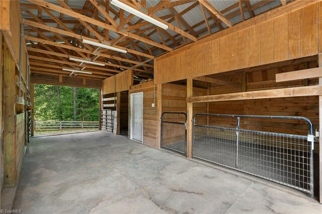 view of horse barn