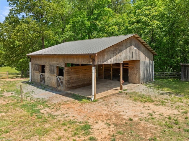 exterior space with an outbuilding and an exterior structure