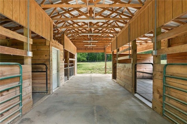 view of horse barn
