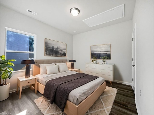 bedroom featuring wood-type flooring