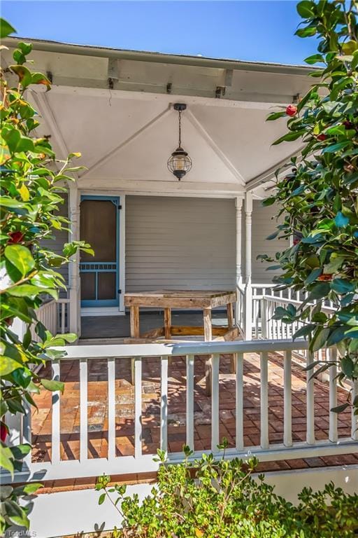 exterior space with a porch