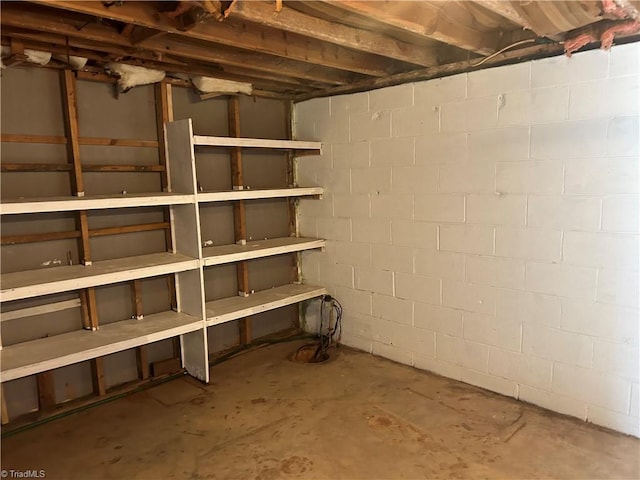 view of basement