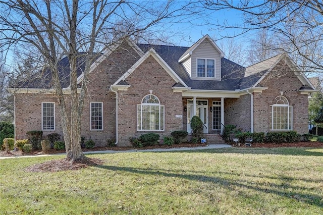 view of front of property featuring a front yard