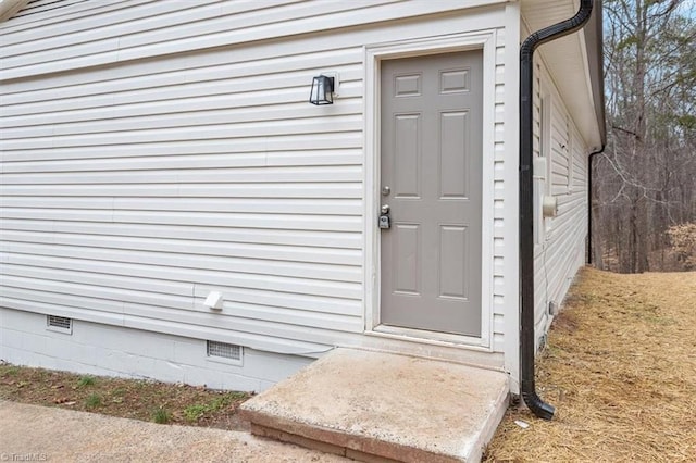 view of doorway to property