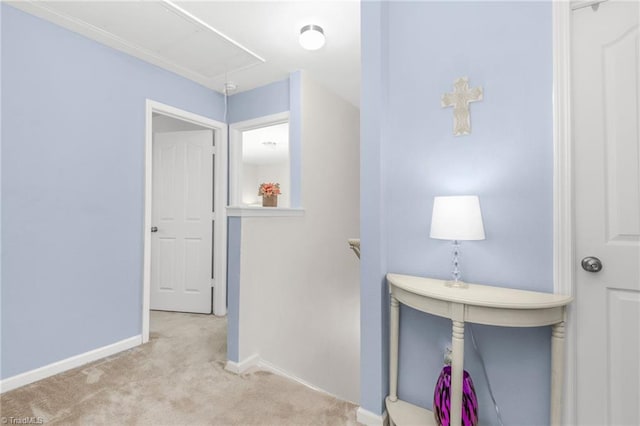 4385 Morning Ridge Ln, Winston-Salem, NC 27101 - corridor with attic access and carpet floors