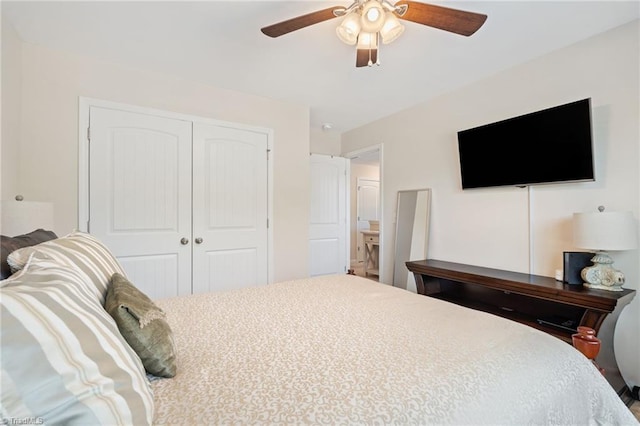 1951 Rubywood St, Greensboro, NC 27405 - bedroom with a closet and ceiling fan