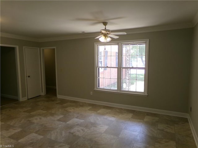 203 Turkey Hill Dr, King, NC 27021 - unfurnished room with ceiling fan, healthy amount of natural light, and crown molding