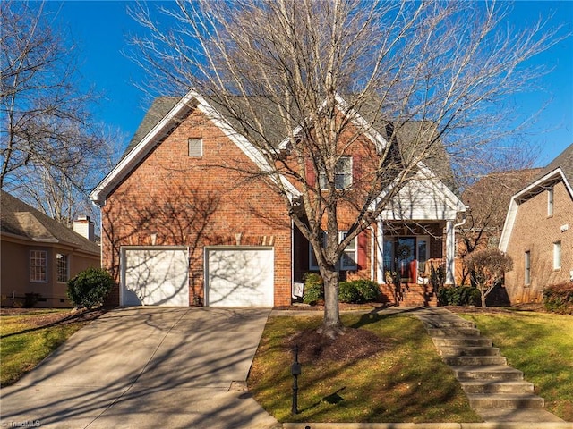 front of property featuring a garage