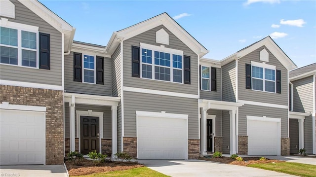 view of property with a garage