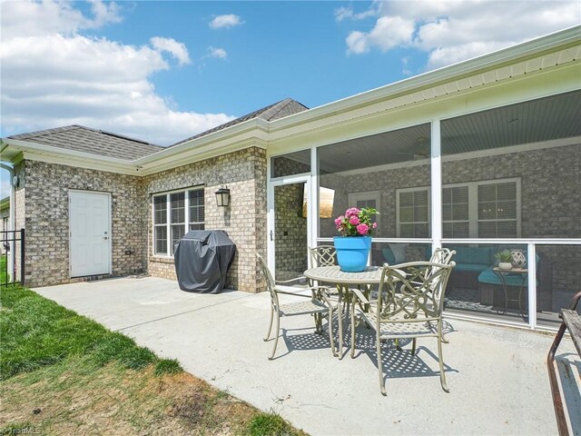 1659 Angus Ridge Dr, Kernersville, NC 27284 - view of patio featuring area for grilling and outdoor dining area