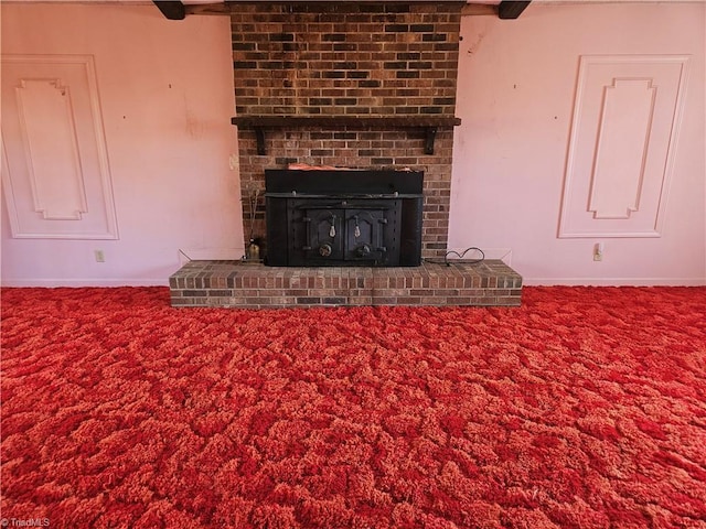 112 Balcony Ln, Mount Airy, NC 27030 - unfurnished living room with a fireplace
