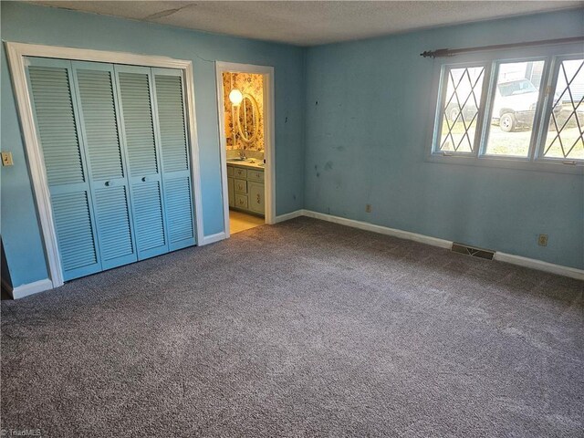 112 Balcony Ln, Mount Airy, NC 27030 - unfurnished bedroom with carpet, a textured ceiling, and ensuite bath