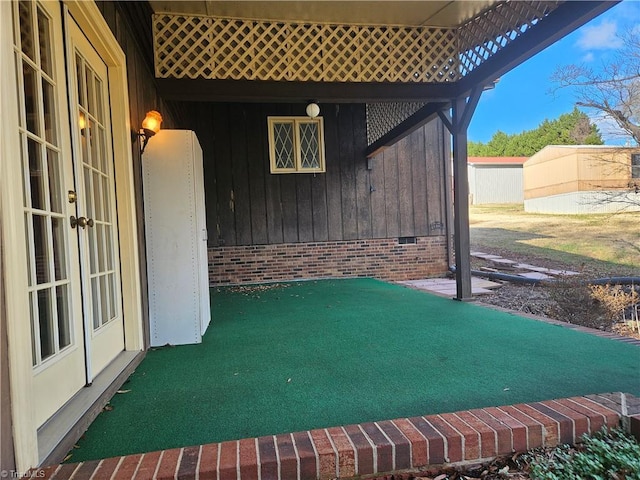 112 Balcony Ln, Mount Airy, NC 27030 - view of patio featuring french doors