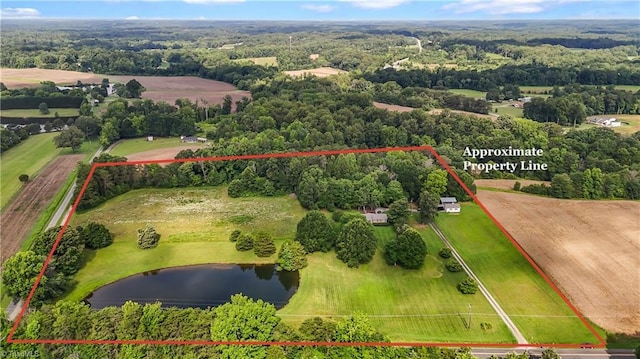 4345 Mcintyre Rd, Gibsonville, NC 27249 - view of property location featuring property boundaries highlighted and a nearby body of water