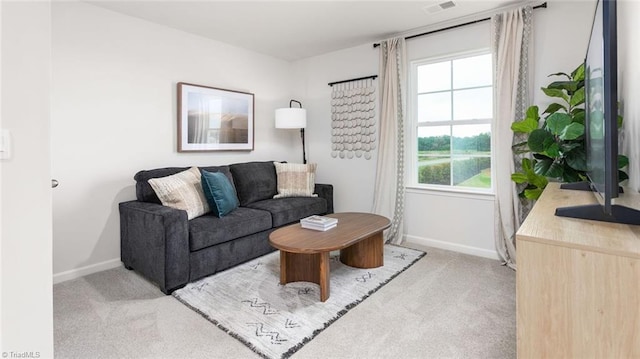 view of carpeted living room